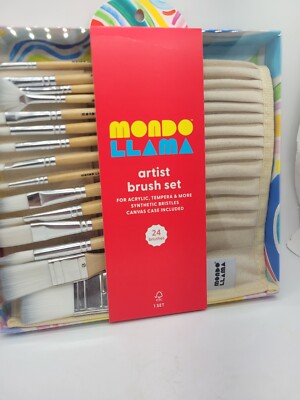 24pc Artist Paintbrush Set - Mondo Llama | eBay