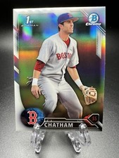 2016 Bowman Chrome Draft Refractor C.J. CHATHAM 1st Bowman RC RED SOX #BDC-38