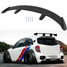 Carbon Fiber Style Rear Roof Spoiler Lip Wing For Nissan March Hatchback 2012-24