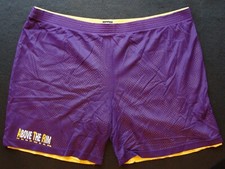 CIRCA 1990s ABOVE THE RIM VINTAGE ADULT L/XL REVERSIBLE PURPLE  YELLOW SHORTS