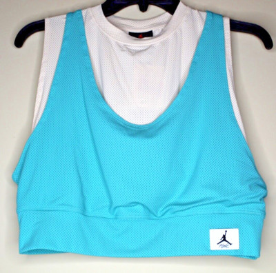 Nike Air Jordan Essentials Women's Crop Top Sandrift-Washed Teal XL DN0602-126