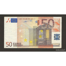 50 euro - S-Italia - J 001 - Duisenberg - BB (ERRORE FILO DI SICUREZZA)