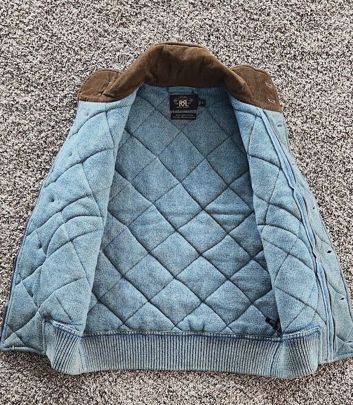 トップス RRL INDIGO DYED SNAPFRONT VEST s-l400.jpg