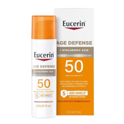 Eucerin Age Defense Lightweight Sunscreen Lotion For Face SPF 50 2.5 OZ