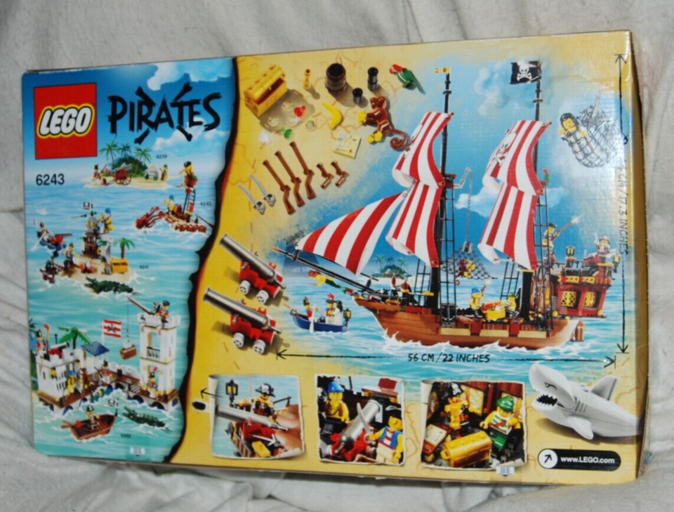 Lego Pirates 6243 Set! Brickbeard's Bounty PIRATE SHIP NEW Original ...
