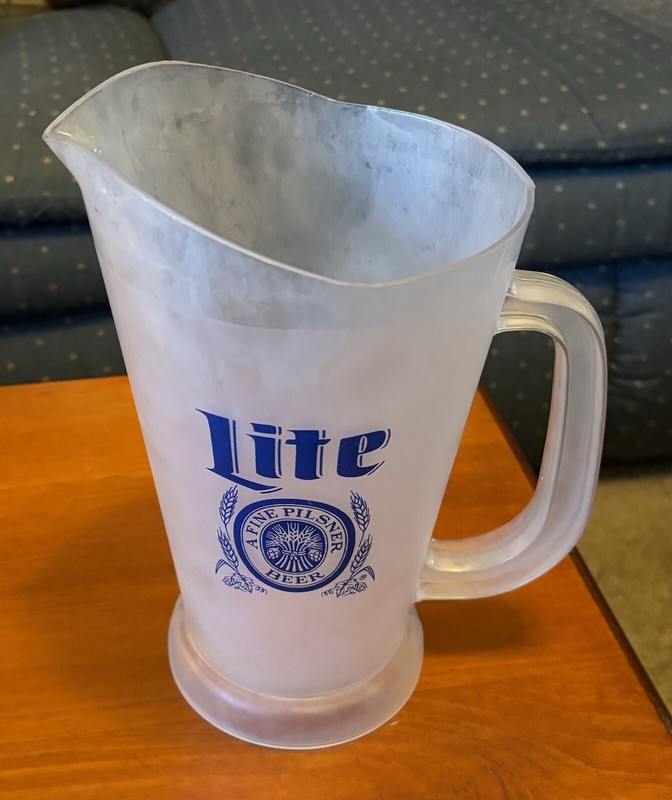 Vintage Plastic Miller Lite Draft Beer Pitcher In Great Condition From The 90’s