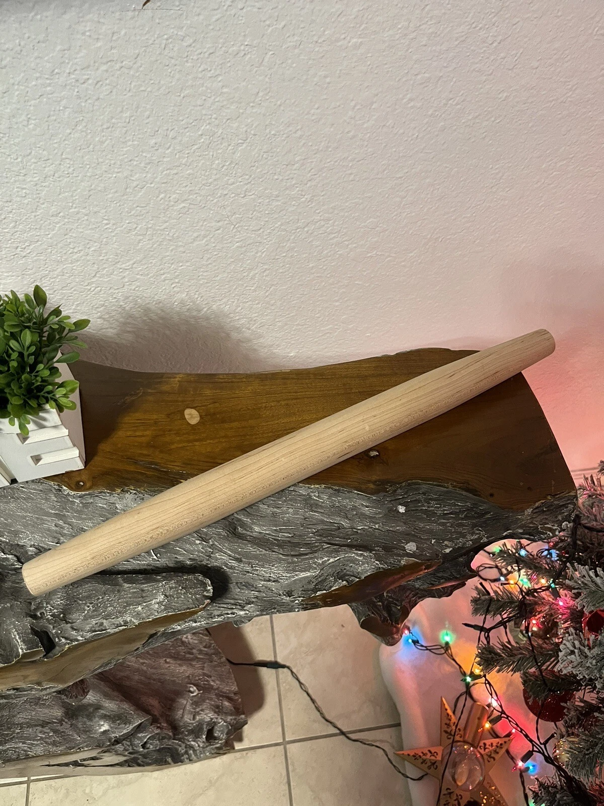 Wood French Dowel Rolling Pin Handcrafted 20.5" by 1.5" Baking Tool Natural