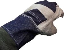 COMFITWEAR Leather Palm Economy Gloves DENIM CUFF Value Pack of 12 Great