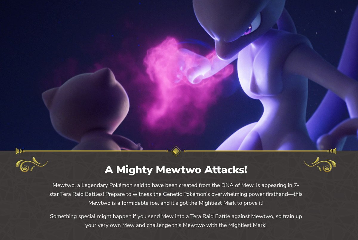 Mew e Mewtwo chegam a Pokémon Scarlet & Violet em evento especial