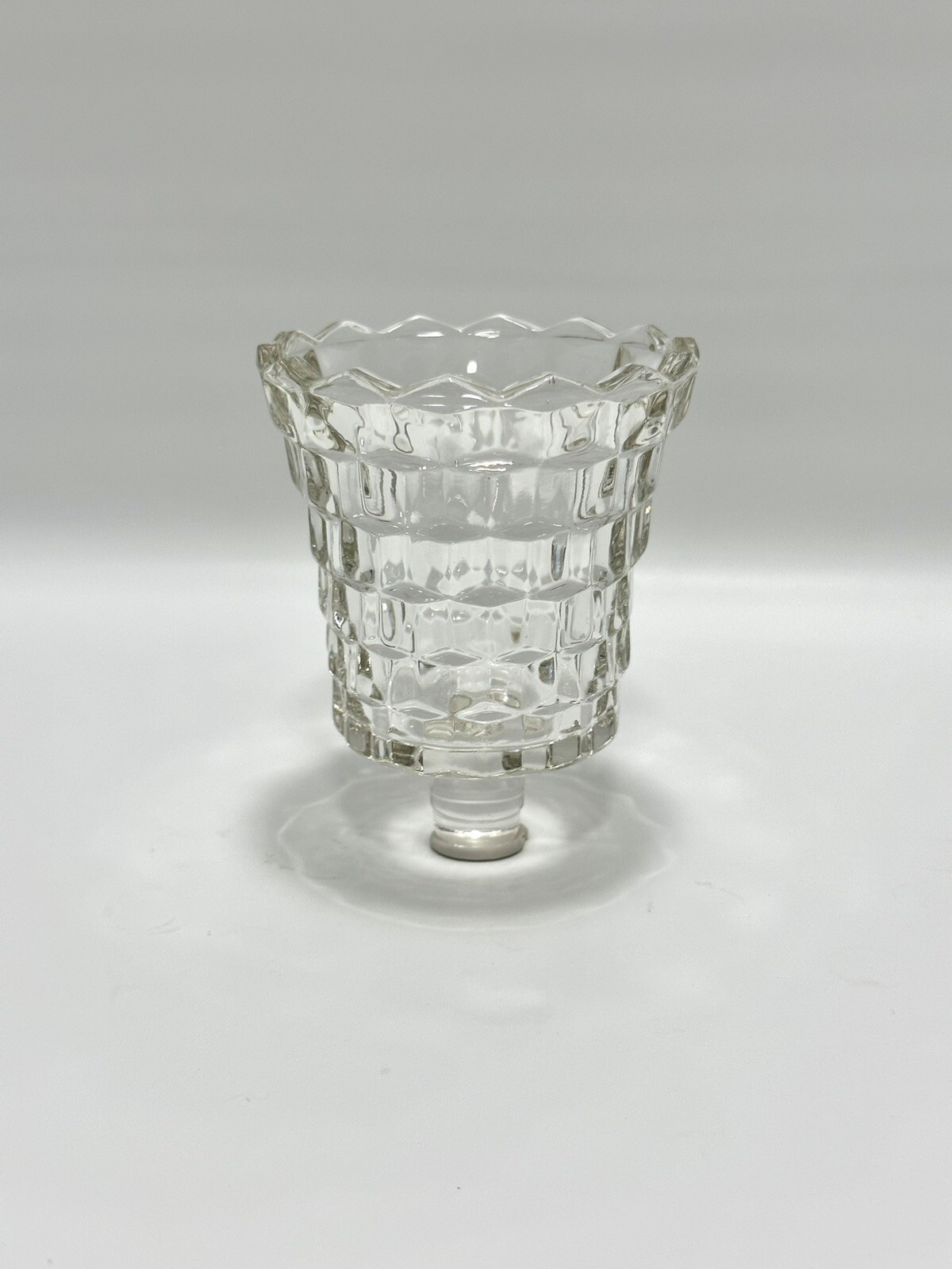 Vintage Colony Whitehall Clear Glass Peg Votive Candle Holder