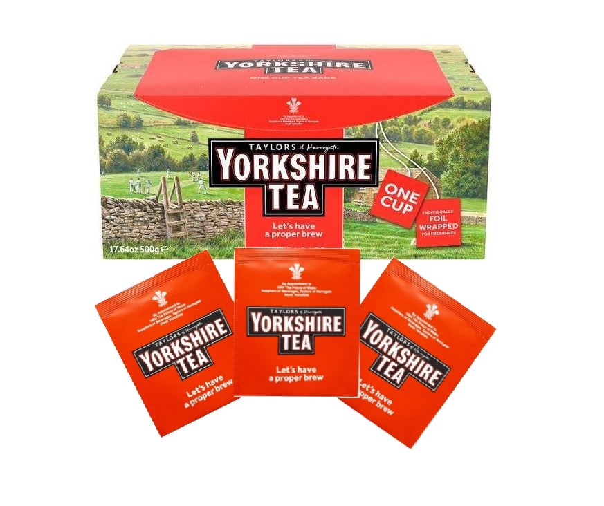 Yorkshire Tea Individually Wrapped Tagged Enveloped One Cup Tea Yorkshire Tea Individually Wrapped Tagged Enveloped One Cup Tea