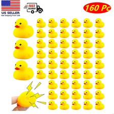 160 Pack Mini Rubber Ducky Float Duck Baby Bath Toy, Shower Bath Birthday Party