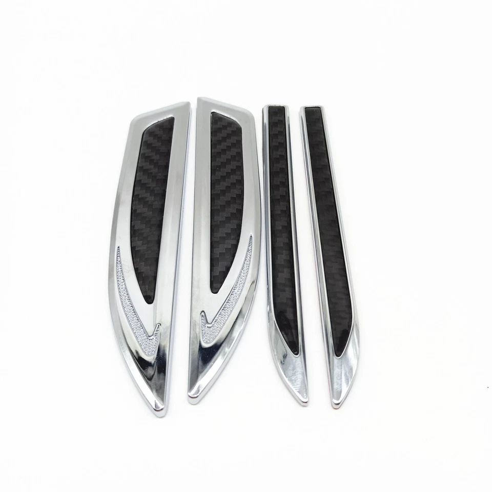 Carbon Fiber Car Fender Vent Air Sticker Wing Cover Trim Body Decor Accessories - Изображение 4 из 4