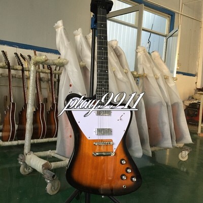 Vintage Sunburst Thunderbird Electric Guitar Non-reverse Model HH Pickup Factory