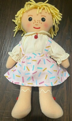 1990 Merry Andrew Toys Rag Doll Cloth Plush Renee Graef Shoebox Dolls Vintage