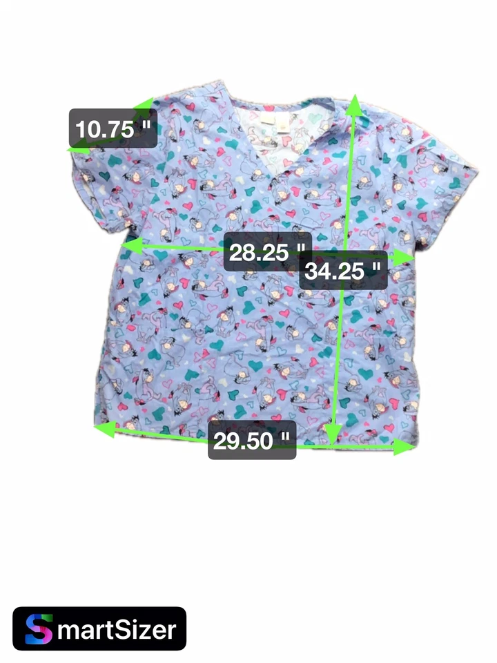 Disney 1X Eeyore Scrub Top - Image 4 of 4