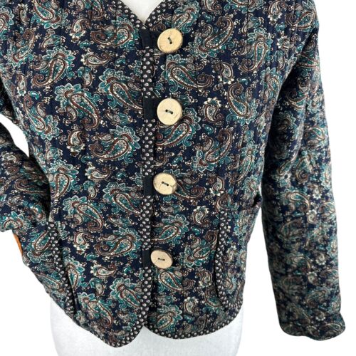 Chaqueta reversible ligera acolchada con botones azul marino cachemira para mujer - Imagen 3 de 20