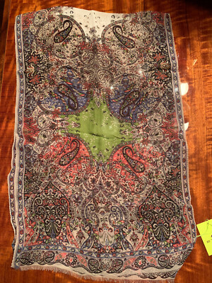 Etro Milano Multicolor Paisley 100% Silk Scarf New With Tags
