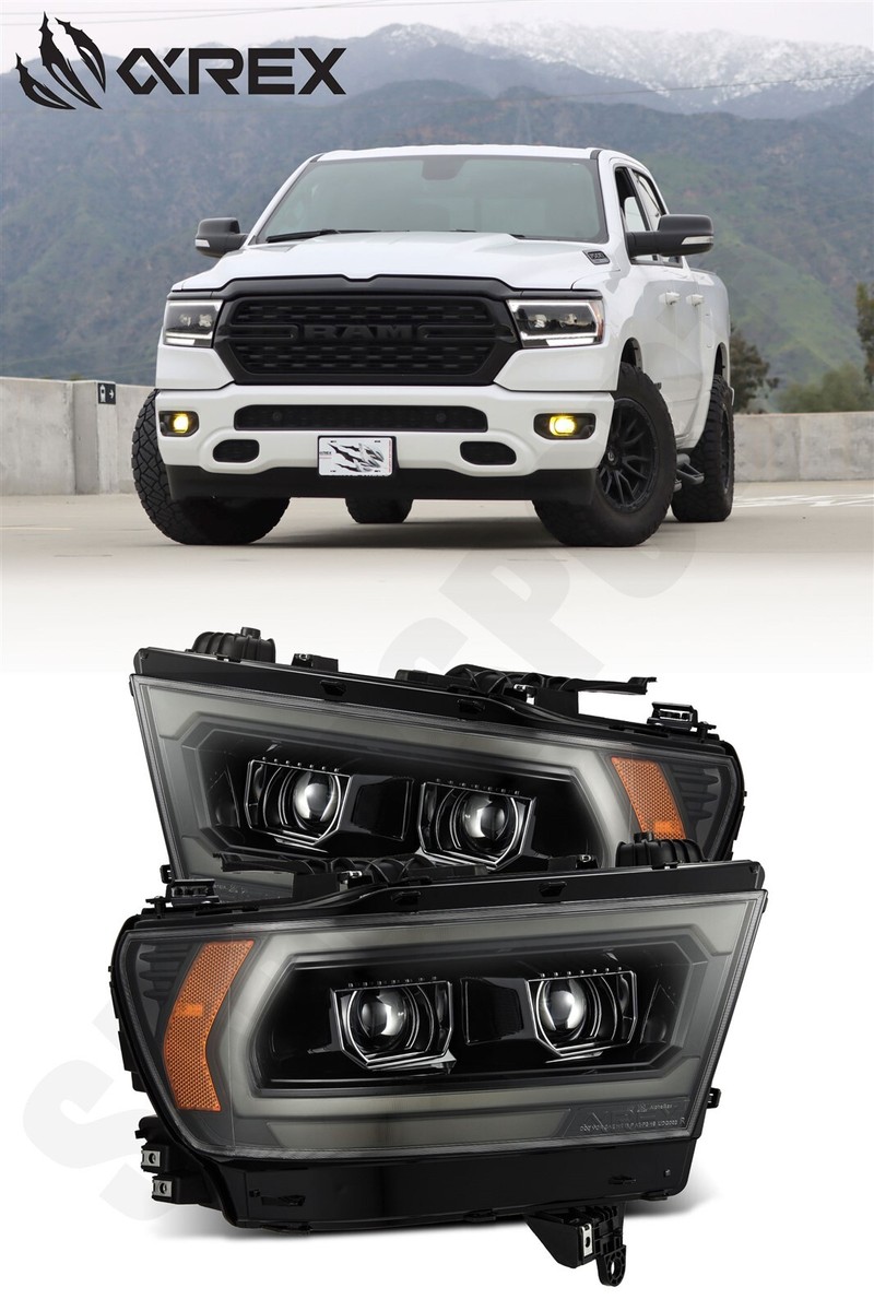 AlphaRex Alpha-Black Pro Headlights for 2019-2024 Ram 1500
