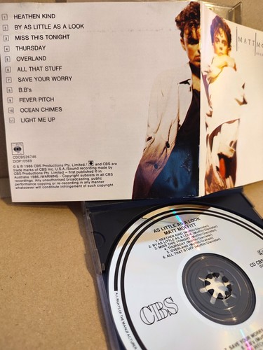 Matt Moffitt Cd 1986 - As Littlle As A Look# Australia CDCBS 26746 #Pop Rock - Bild 7 von 16