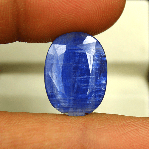 Certified 13.48 Cts Natural Blue Kyanite Untreated Oval Faceted Cut Gemstone - Picture 2 of 13