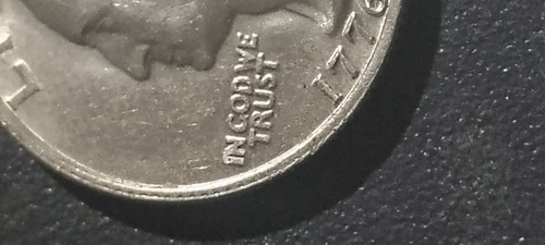 1776 1976 bicentennial WASHINGTON Quarter error "in" connected and R chipped