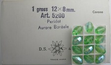 12 BEADS  5200  SWAROVSKI BEADS 12X8MM  PERIDOT AB LOT D 10 RARE