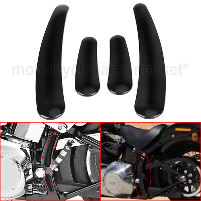 Motor Black Curved Swingarm Frame Inserts For Harley Blackline Softail Slim FLS
