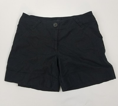 H&M Womens Black Linen Shorts Size 14