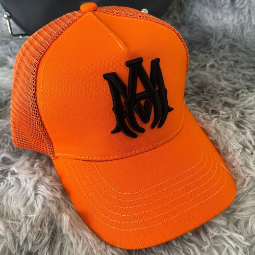 Mens Womens AM Logo Embroidered Trucker Cap MA Baseball Cap - Afbeelding 51 van 53