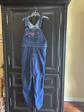 Dickies Mens Durable Bib Overalls Denim Jeans Blue Men’s Size MR Medium Reg