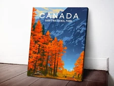 Banff National Park, Canada 40x50cm Stretched Travel Canvas Wall Art Print