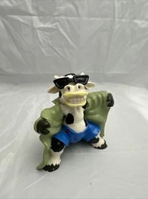 Cow & Moose Decor Wearing Robe With Sun Glasses 4 1/2" x 4" Funny Pool Decor