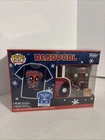 Deadpool-Funko Pop - Black T Shirt XLarge - Holiday Edition Naughty List X-Mas