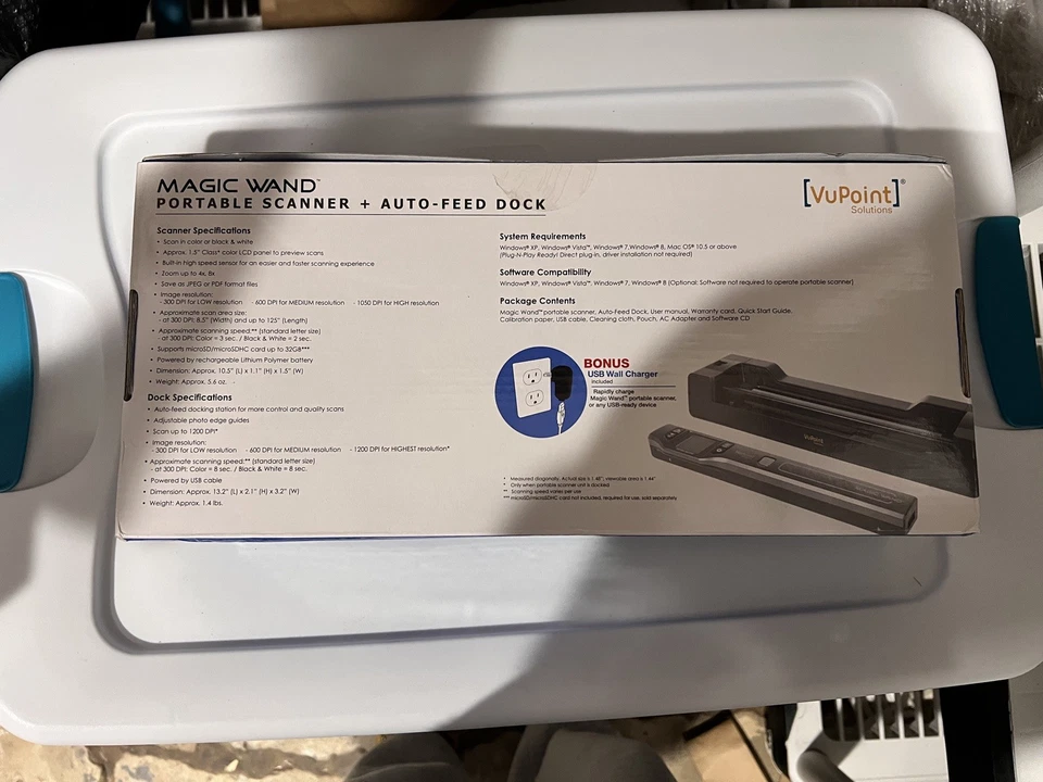 Vupoint PDSDK-ST470CHV-VP Magic Wand Portable Scanner Color LCD   - Image 3 of 3