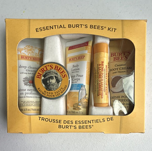 Burt's Bees Essential Kit Travel Size Skin Care Set w/ Lip Balm, Lotion