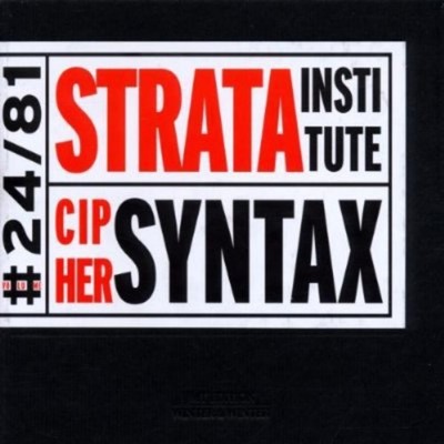 Strata Institute - Cipher Syntax [New CD]