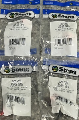 #ad 4 PACK STENS INLINE FUEL SHUTOFF VALVE 120 228 494769 697944 698181 $24.99