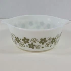 Vtg Pyrex Crazy Daisy Spring Blossom #472 Round Casserole 1.5 Pint No Lid EUC