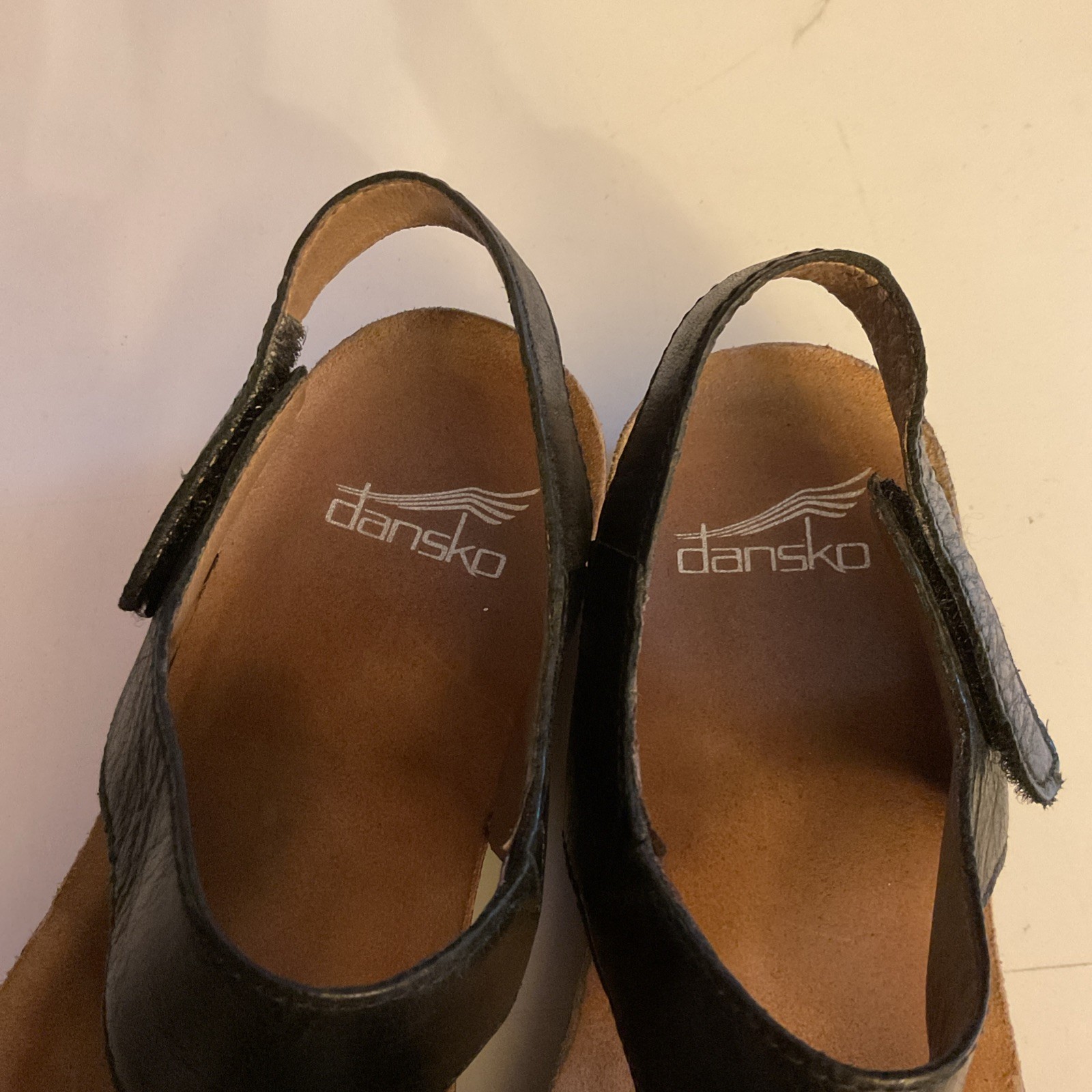 Dansko Black Leather Toe Loop Slingback Sandals C… - image 3
