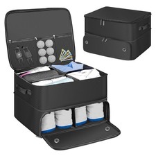 Jenlan Golf Trunk Organizer, 2 Layer Car 17.72 x 13.58 x 9.45 inches, black