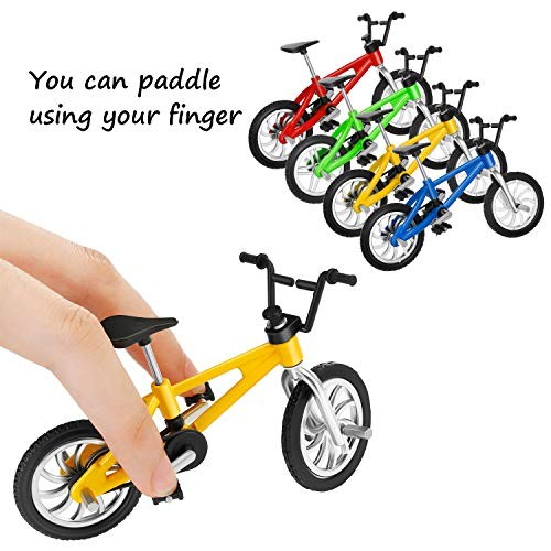 Gejoy 12 Pieces Mini Finger Bikes Mini BMX Bikes Games End of The Vintage Color