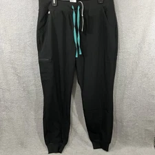 FIGS Zamora Freex Lined Jogger Scrub Pants Women's Black Size Large