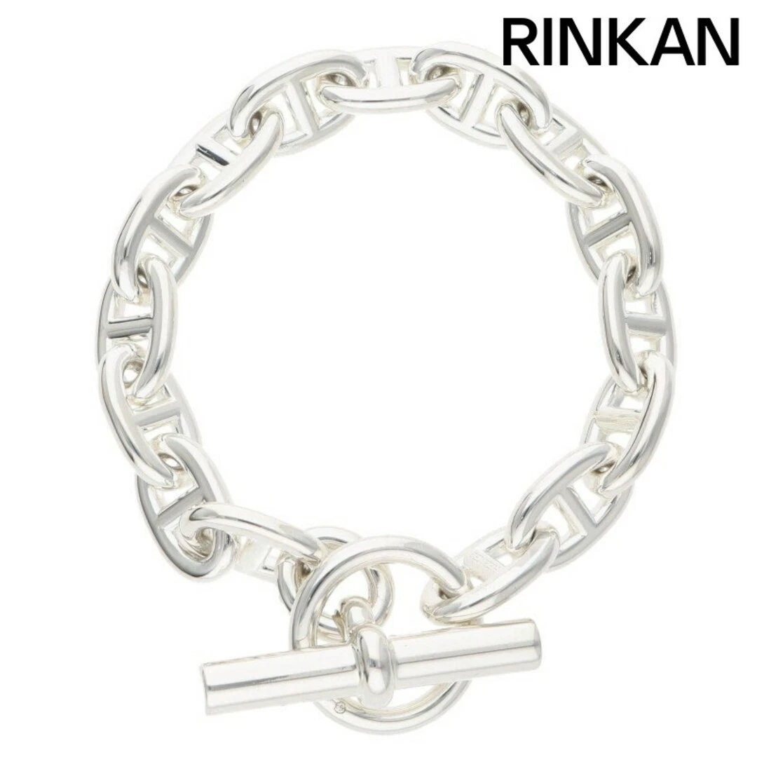 HERMÈS Hermes Chaine d'Ancre MM Sheine Caviglia Argento Bracciale Uomo 15LINK Usatoea94a