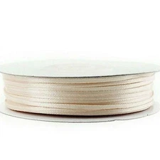 1/16 inch x 100 Yards Ivory Double Faced Satin Ribbon for Gift Wrapping Bows