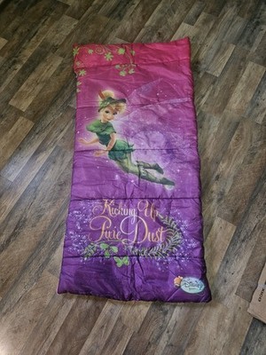 Disney Fairies Sleeping Bag With Tinkerbell - Kicking Up Pixie Dust - Very Nice