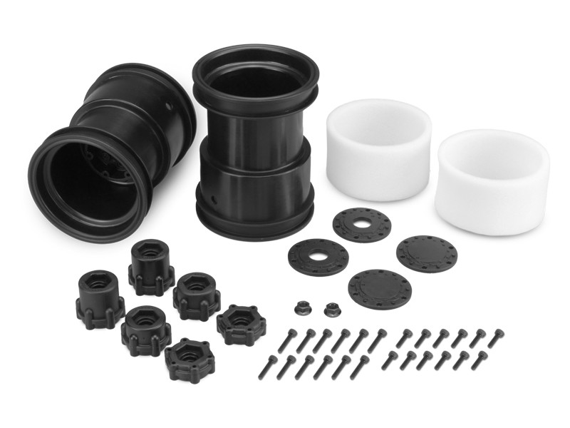 JConcepts 3377B - Tribute 2.6in Monster Truck Wheel, Black (