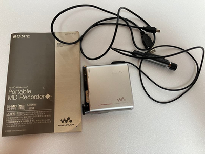 SONY MZ-RH1 Walkman Hi-MD Player MiniDisc Recorder Silver Working