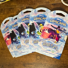 Disney Lorcana TCG Winterspell Booster Pack Lot of 5 12 Cards EA
