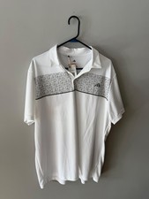 Adidas Polo Shirt Mens 2XL XXL White Short Sleeve Golf Performance Casual NWT 